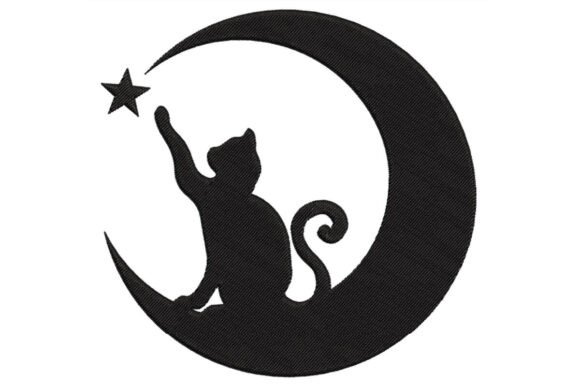 Black Cat on Moon