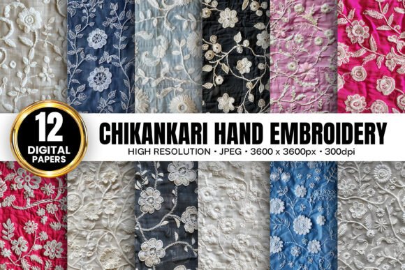 Chikankari Hand Embroidery Patterns