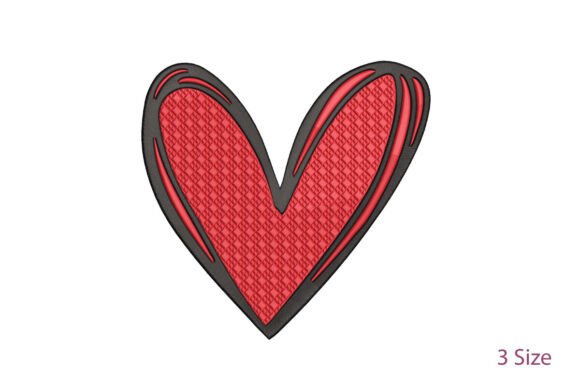 Heart Love Embroidery Design