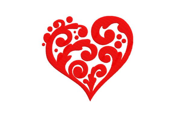 Heart Love Embroidery Design