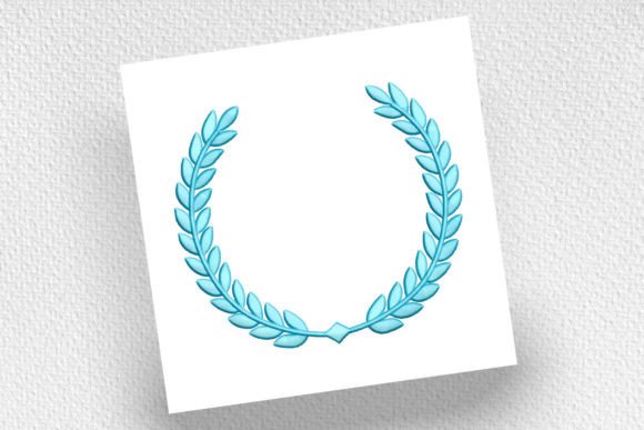 Leaf Wreath Embroidery Design