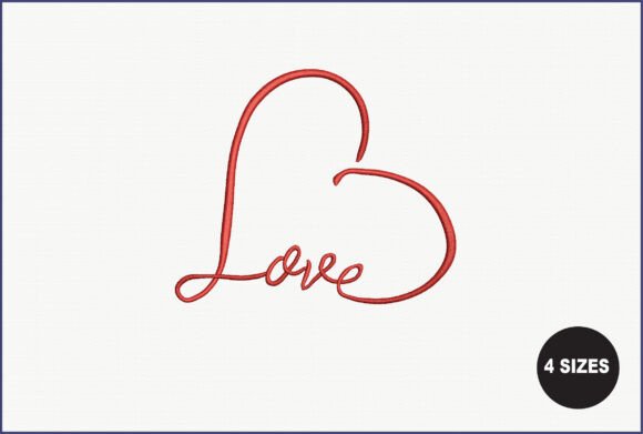 Love Heart Embroidery Design
