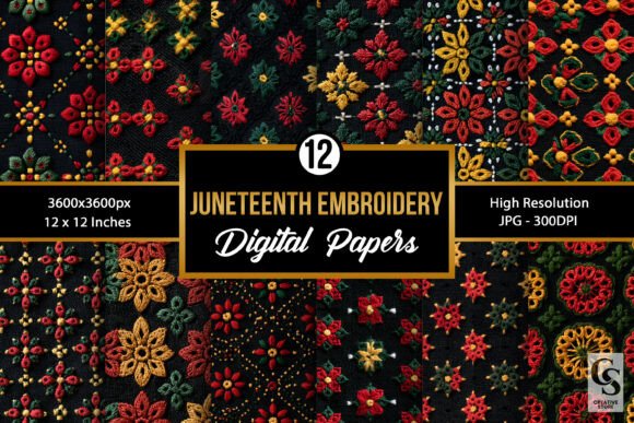 Red Green Yellow Embroidery Patterns