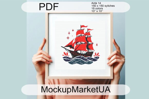 Ship Boat Sea Cross Stitch Patterns PDF